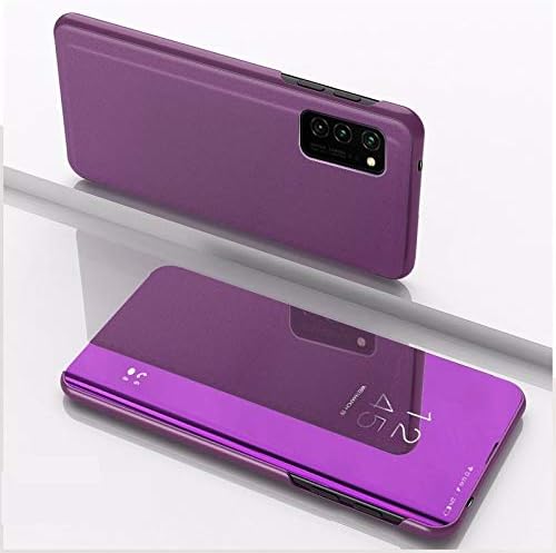 GGQQ YDYX AYS For Huawei P40 Pro Plated Mirror Horizontal Flip Leather Case with Holder(Black) (Color : Purple)