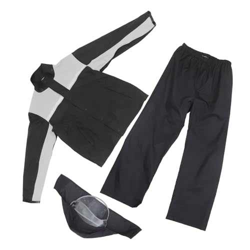 BELLIFFY Traje De Lluvia para Motociclista Hombre Chaqueta y Pantalón Impermeables Reflectantes Conjunto Protector para Lluvia Intensa Diseño Cómodo y Seguro para Exteriores