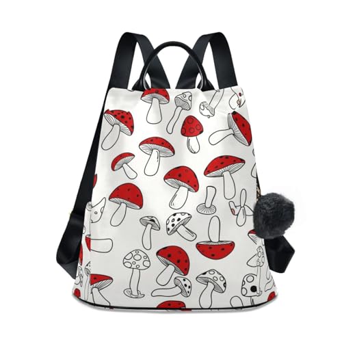 Sac à dos femme champignon pratique pour fac et travail