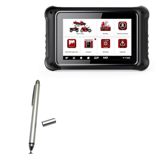 BoxWave Stylus Pen Compatible with Ancel MT700 (7 in) - DualTip Capacitive Stylus, Fiber Tip Disc Tip Capacitive Stylus Pen - Metallic Silver