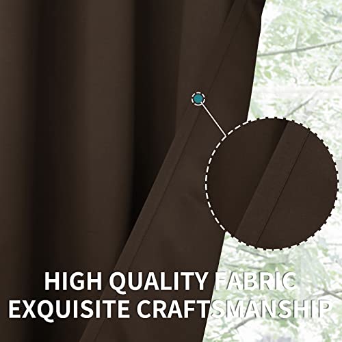 Bgment Blackout Curtains For Living Room - Grommet Thermal Insulated Room Darkening Curtains For Bedroom, 2 Panels Of 42 X 63 Inch, Brown #TOP6