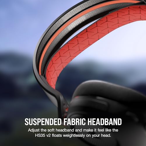 Corsair HS35 v2 Multiplatform Wired Gaming Headset – Flexible Omni-Directional Microphone – Universal 3.5mm Connection – PC, Mac, PS5, PS4, Xbox, Nintendo Switch, Mobile – Red by Corsair - Used condition - Image 6