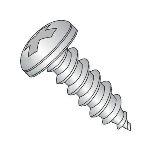 #14 x 1 1/4" Type AB Self-Tapping Screws/Phillips/Pan Head / 18-8 Stainless Steel (Carton: 1,000 pcs)