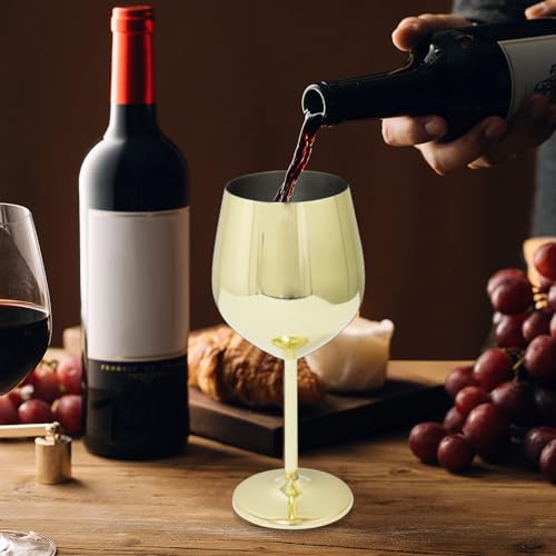 Verres à vin à pied en acier inoxydable grand format hôtel - 4