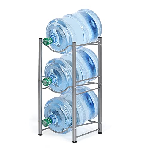 ECVV Water Cooler Jug Rack 3-Tier Storage for 3 Bottles, Detachable Heavy Duty Bottle Cabby Multicolor