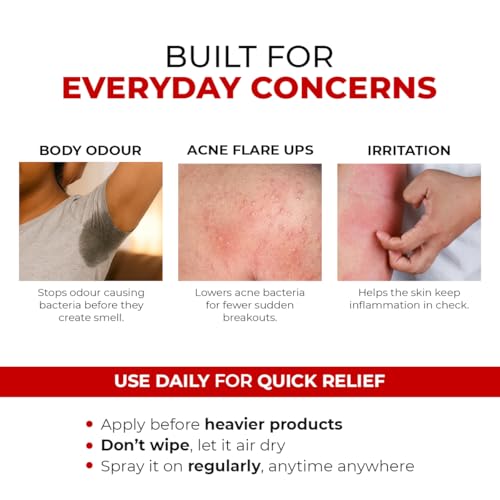 Image of Conscious Chemist HOCL Skin Relief Face & Body Spray | 100ml | Soothing & Repairing Toner | Hypochlorous Acid Mist for Quick Relief from Body Odour, Acne, Redness & Irritation | Soothes Sensitive & Irritated Skin, Suitable for All Skin Types | men & Women