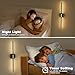 SAIMAND Wall Sconces Set of 2 Battery Operated, Wireless USB Rechargeable Wall Lights with Remote Control, 360° Rotation, 8000mAh LED Dimmable Picture Lamp for Living Room,Bedroom,Hallway (30in Black)