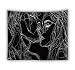 KHKJ Couple Baiser Hippie Tapisserie Murale Polyester Ligne Dessiner Amour Boho décor Tapisserie tenture Murale Maison dortoir tête de lit Art A3 200x180 cm