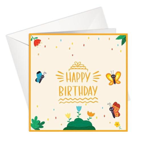 Happy Birthday Greeting Card - HAPPY BIRTHDAY | Butterflies | 1266 | SharetheLove