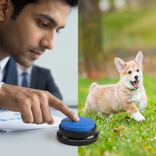 Image of Zibuyu Blue Dog Button, 30-Second Voice Recording Training Buzzer
