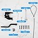 Gate Latch Cable Pull String, Self-Locking Gate Latch Spring with Wire Rope Heavy Duty Fence Door Latches Gate Hardware Locking for Garden Wood Door Home Outdoor