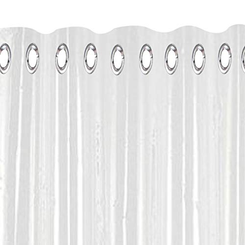 Image of Kuber Industries 30 MM PVC AC Curtain|100% Water Proof Transparent Curtain|Eyelet Rings & Quick Water Release|Size 9 Feet