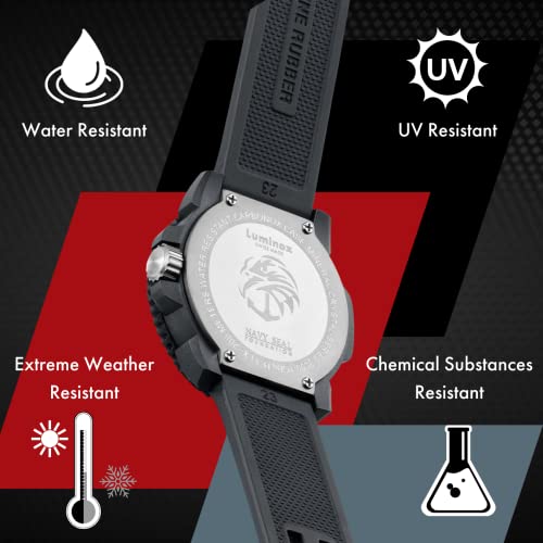 Luminox Men's Black 3050 Navy Seal Colormark Series Rubber Watch Band #TOP2