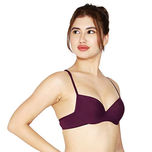 Image of Brachy Women's T-Shirt Padded Underwired Push Up Bra Polycotton