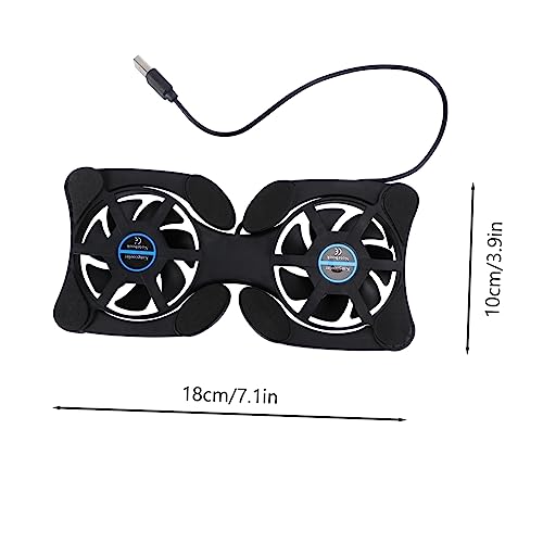 Soporte portátil para laptop con 2 ventiladores, enfriador plegable para notebook, alfombra de enfriamiento miniatura 2