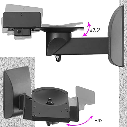 Suptek Dual Side Clamping Bookshelf Speaker Wall Mounting Bracket For Large Surrounding Sound Speakers, Hold Up To 55 Lbs. #TOP2