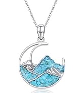アクセサリー White Mountaineering Turquoise Necklace Amazon.com: MEIDERBO Mountain Necklace 925 Sterling Silver