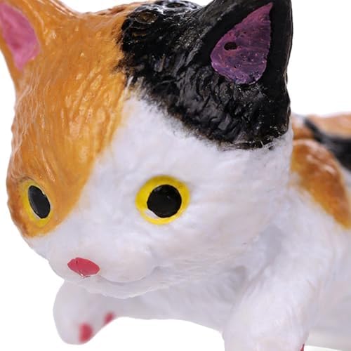 Mini Cat Desk Figurines, Mini Cat Desktop Ornament, 12PCS Resin Cats Figures Desk Ornament, Cute Accessories for Computer Monitor Decoration Car Dashboard Home Cats Lovers — view 8