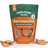 Wholesome Pride Sweet Potato Chews Dog Treats – All-Natural, Single-Ingredient, Grain-Free, 16 oz
