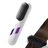 Glätteisen mit Heizbürste, 45 W, LED-Styling-Gerät, tragbare Stylingbürste | Anwendungssysteme für die Pflege von Schönheitsgeräten mit sanfter Frizz-Kontrolle, Lösung D