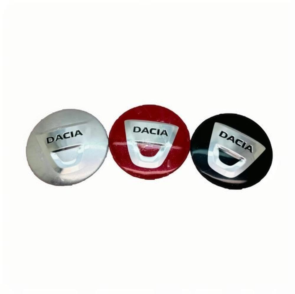 BLAYY 4 Pièces Autocollants Pour Dacia Duster Spring Logan Sandero Jogger Lodgy Bigster Dokker 56mm, Enjoliveurs De Roue Autocollants Pour Enjoliveurs De Roue Accessoires De Tuning Auto,C