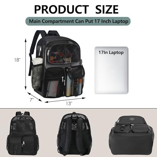 Mochila malla resistente 28L para adultos con correas acolchadas miniatura 2