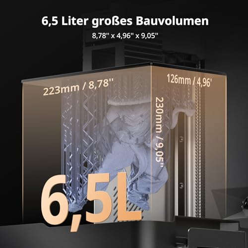 Anycubic Photon P1 Resin 3D Drucker, 14K 10,1 Zoll LCD, 8000 CPS Hochviskoses Harz Kompatibel, Industrielle Kugelumlaufspindel, Auto-Leveling 3.0, Wave-Release für Hohe Erfolgsrate, 223x126x230mm