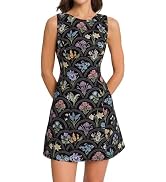 RIHOAS Round Neck Sleeveless Mini Dress - Women's Fall Formal Cocktail &amp; Wedding Guest Homecoming...