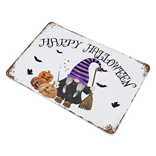Pumpkin Ghost plaque métal Halloween rigide grand format durable