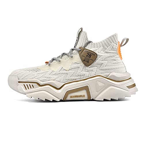 MATRUPLE Mens Fashion Sneakers High Top Casual Shoes Athletic Walking Mesh Comfortable Sports Shoe