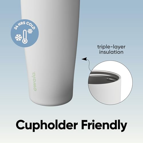 Owala FreeSip Sway Insulated Stainless Steel Water Bottle with Two-Way Spout, Built-In Straw and Bucket Handle, Made for Travel, School, and Sports, 40oz, BPA Free, Leak Proof, Iced Breeze by Owala - Image 4