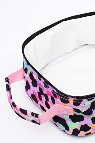 HYPE Unisex Purple Rainbow Leopard Crest Lunch Bag