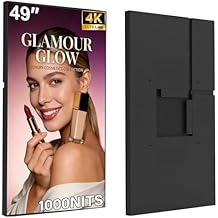 49Inch 4K Wall Mount Digital Signage, 1000nits High Brightness Slim Frameless Advertising Display, Commerical Display LCD Monitor with CMS/U-Disk Plug&Play, Split Screen, 7/24 Timer Switch