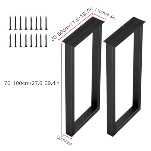 Patas de hierro para bricolaje con protectores de suelo de goma para mesa de centro 6