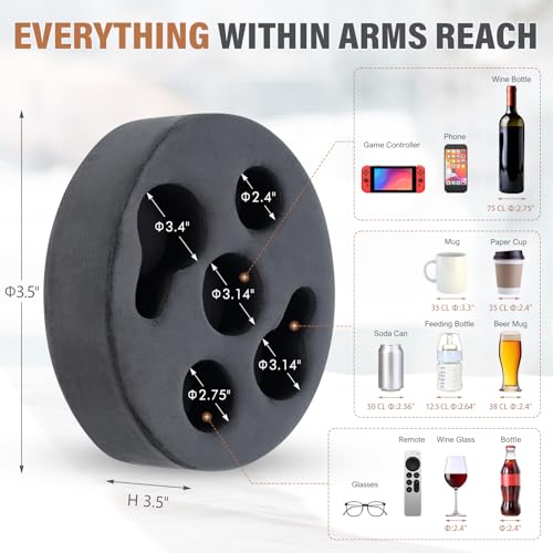 INNO STAGE Couch Cup Holder Getränkehalter, Sofa Getränkehalter Kissen, Abnehmbare und Washbare Kissen mit Kaffeebecherhalter für Zuhause, Auto, Park, Reisen, Flugzeug