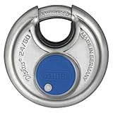 ABUS 24IB/60 Diskus Storage Padlock with 2 Keys for Outdoor, Storage, Marine, 2.36in (60mm) Wide, Keyed Different