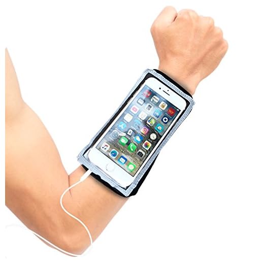 MyBand Arm Phone Holder for Running - Phone Armband Compatible w/iPhone 11Pro, XS, X, 8, 7, Samsung Galaxy S10, S9 Durable, Water Resistant, Full Responsive Touch, Night Mode and Zipper Wrist Wallet