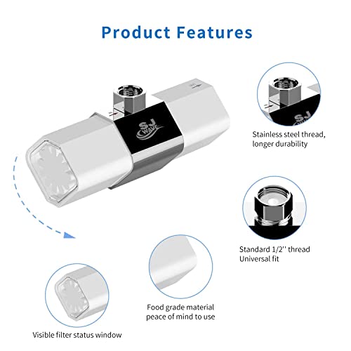 Showerhead Filter System Hard Water Filter I Water Filter Shower I Chlorine Filter, Healthy Skin and hair care I Bathroom Water Shower Filter I Filter System with Advanced Technology (WHITE) - Thumbnail 2