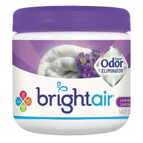 BRIGHT Air Super Odor Eliminator, Island Nectar And Pineapple, Pink, 14 Oz Jar, 6/carton