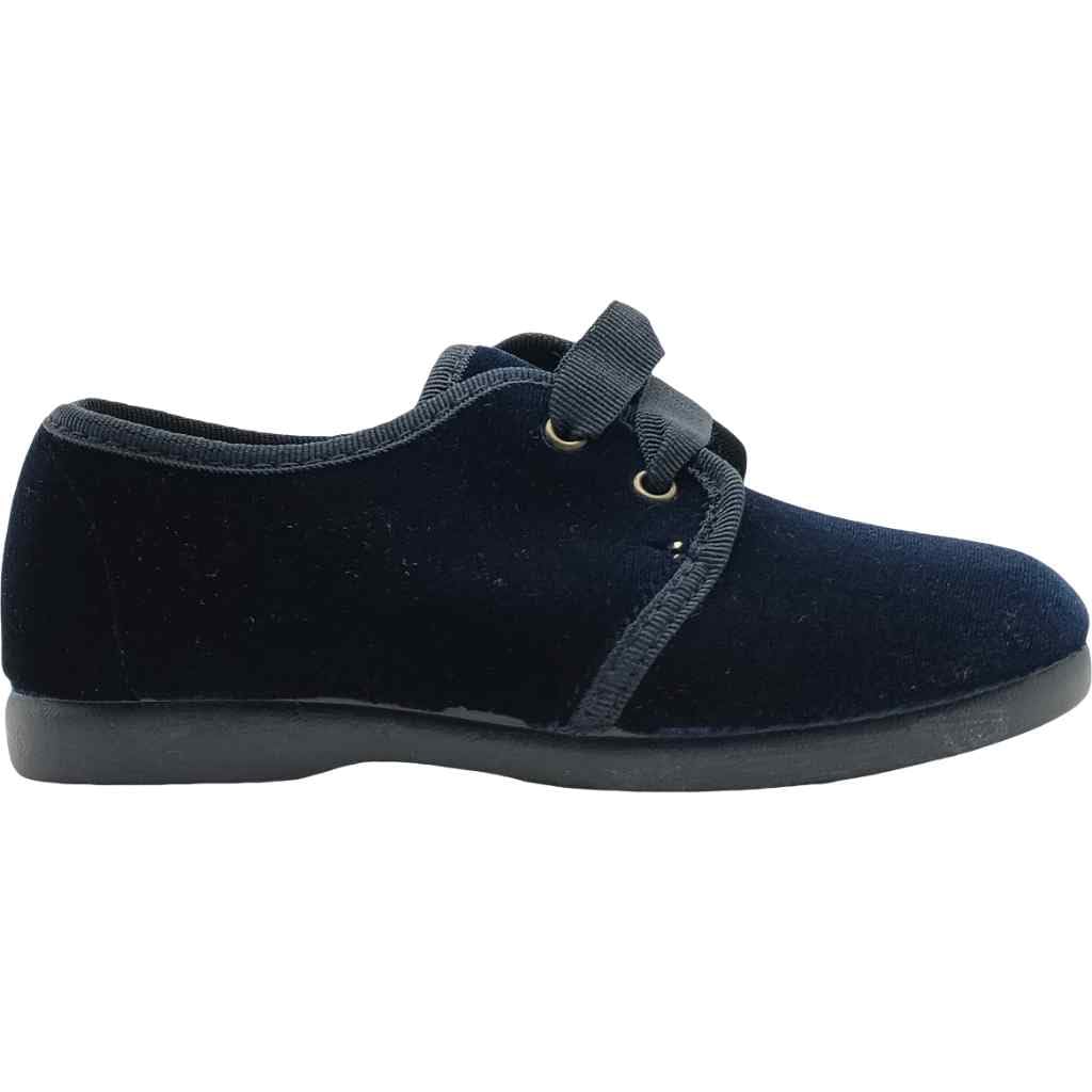 DE PABLOS - 1133-03 - Zapato Blucher para Niño Terciopelo Textil Marino - 19