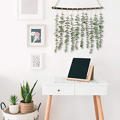 Agokud Artificial Eucalyptus Wall Hanging Decor, Fake Eucalyptus Leaves Greenery Eucalyptus Vines Wall Hanging Plants, Farmhouse Rustic Boho Wall Decor For Bathroom, Bedroom, Living Room Decorations #TOP5