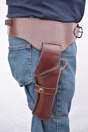 Gun Holster & Belt Cowboy Western Style Rig .38/.357 Cal Single Drop Holster Standard .38/.357 Barrel