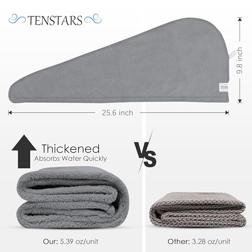 Tenstars 5 Pack Thicken Microfiber Hair Towel Wrap For Women thumb #1