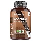 Cannella Biologica in Polvere, 180 Capsule Vegane (3 Mesi di Fornitura), Cannella in Polvere 1000mg Certificata dalla Soil Association, Cinnamomum Verum, Senza Glutine né Lattosio, Prodotta in Europa