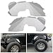 ECOTRIC Solid Front Aluminum Inner Fender Kit 07-18 Jeep Wrangler JK JKU Silver Splash Guards