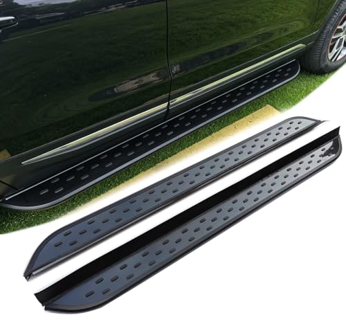 Running Boards for Peugeot 5008 2024-2026, 2PCs Aluminum Fixed Side Steps (with Bracket) | No Drill Bolt-On Kit | DIY Project SUV Rail Board Accessories Black(1 Set)(FKL)