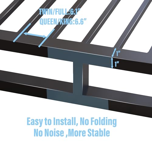 Bilily 10 Inch Twin Bed Frame with Steel Slat Support,Low Profile Twin Metal Platform Bed Frame Support Mattress Foundation,Heavy Duty,No Box Spring Needed,Easy Assembly,Noise Free by Bilily - Used condition - Image 7