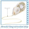 FdcZeyxior 100 Ft Long Correction Tape, Tear-Resistant Beige Correction Tape Smooth Glide Quick Dry Correct Tapes for School Office Supplies, Crafting, Note Taking, Journal (2 Pieces) #2