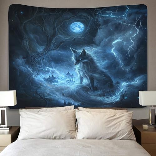 Couverture murale loup tissu lavable pour masquer les défauts d'un mur - 4