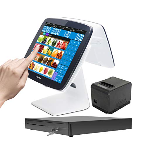 Zhongji Cash Register Smart Touch Screen Win10 Pc Pos System For Restaurants Or Retail Store With Pos Software,Thermal Receipt Printer,Cash Drawer #TOP11